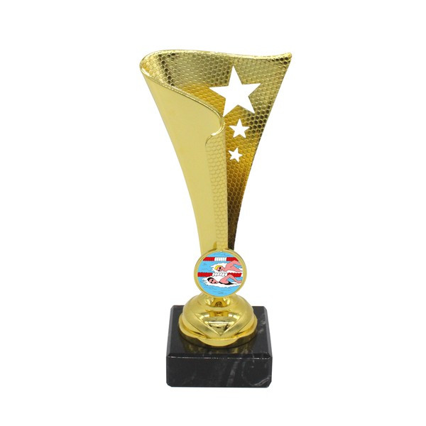 Swimming Star Flame Cup with Centre Holder on Marble Base