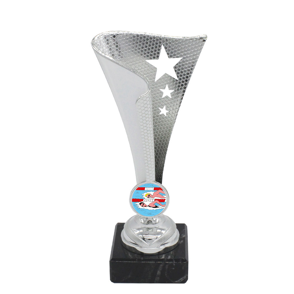 Swimming Star Flame Cup with Centre Holder on Marble Base
