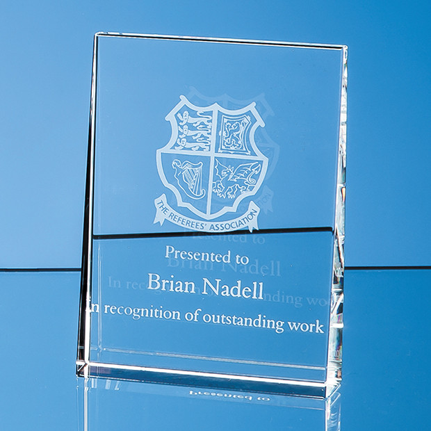 Optical Crystal Vertical Wedge Award