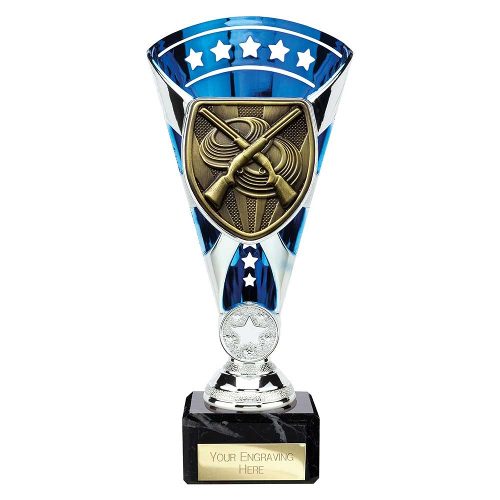 Cobra Star Cup Clay Pigeon Shooting Silver & Blue