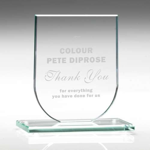 Jade Glass Shield Plaque 