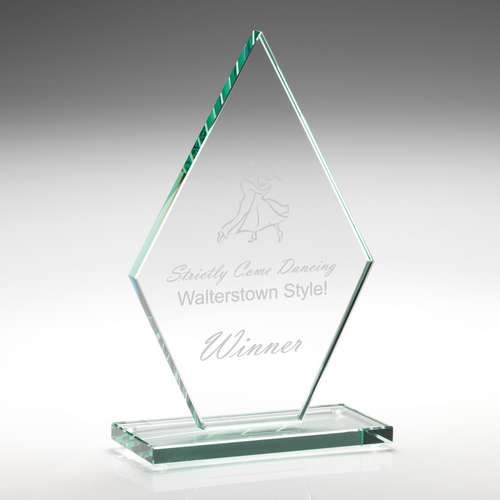 Jade Glass Diamond Plaque