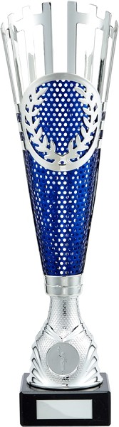 Inspire Laser Cut Cup Silver & Blue