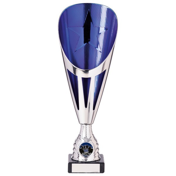 Rising Stars Deluxe Plastic Lazer Cup Silver & Blue 