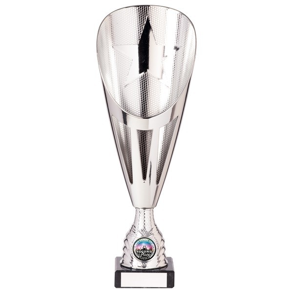Rising Stars Deluxe Plastic Lazer Cup Silver 