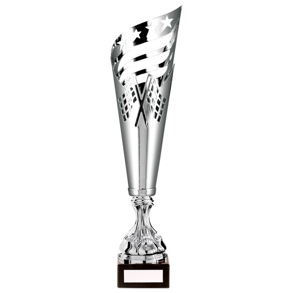 Monza Lazer Cut Metal Cup Silver 