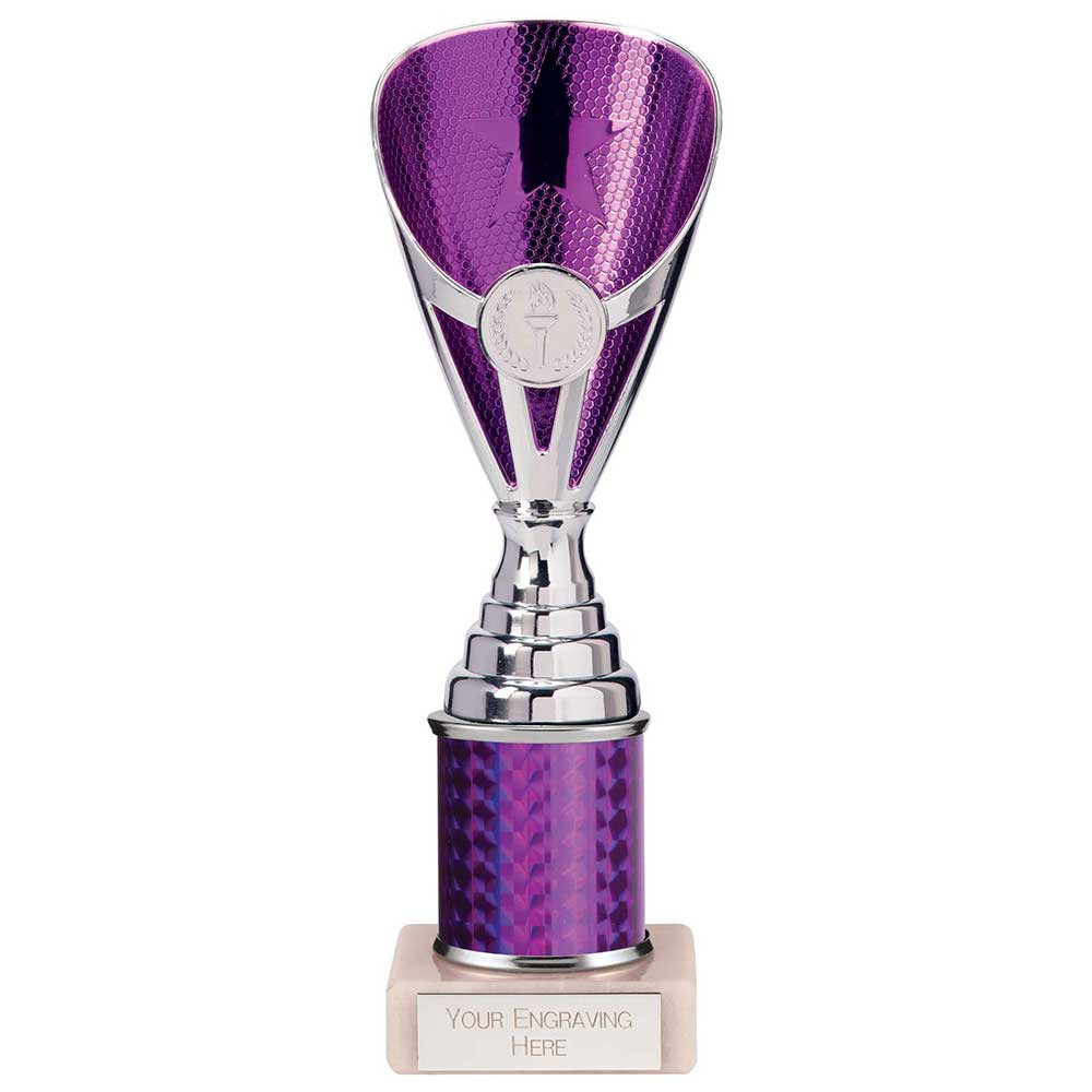 Rising Stars Plastic Trophy Purple 