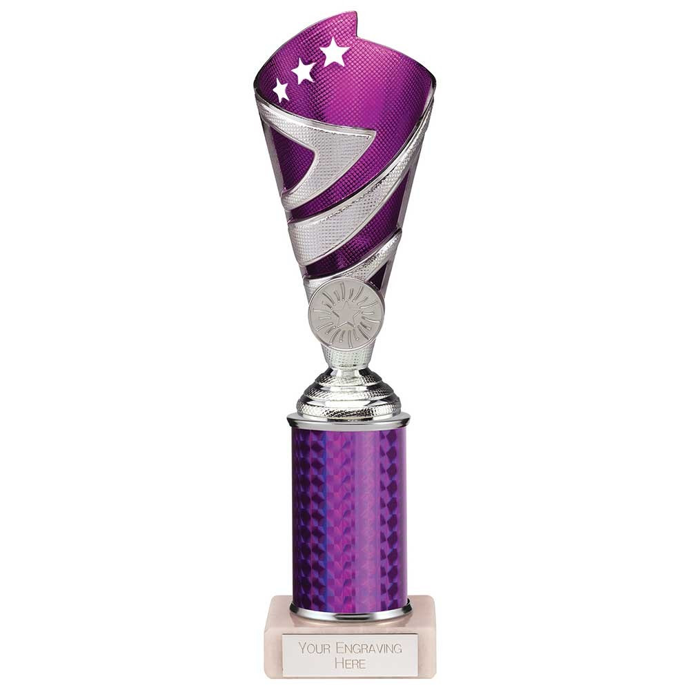 Hurricane Multisport Plastic Tube Cup Silver & Purple 