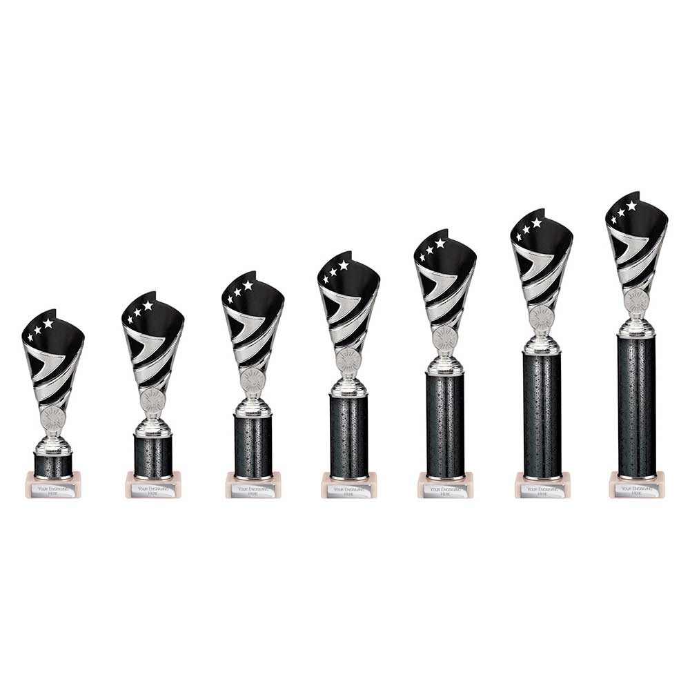 Hurricane Multisport Plastic Tube Cup Silver & Black 