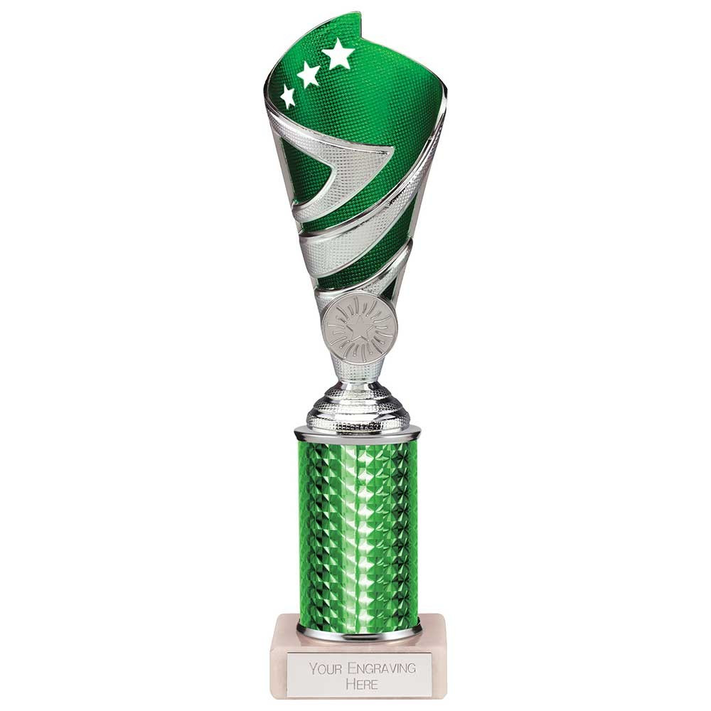 Hurricane Multisport Plastic Tube Cup Silver & Green 