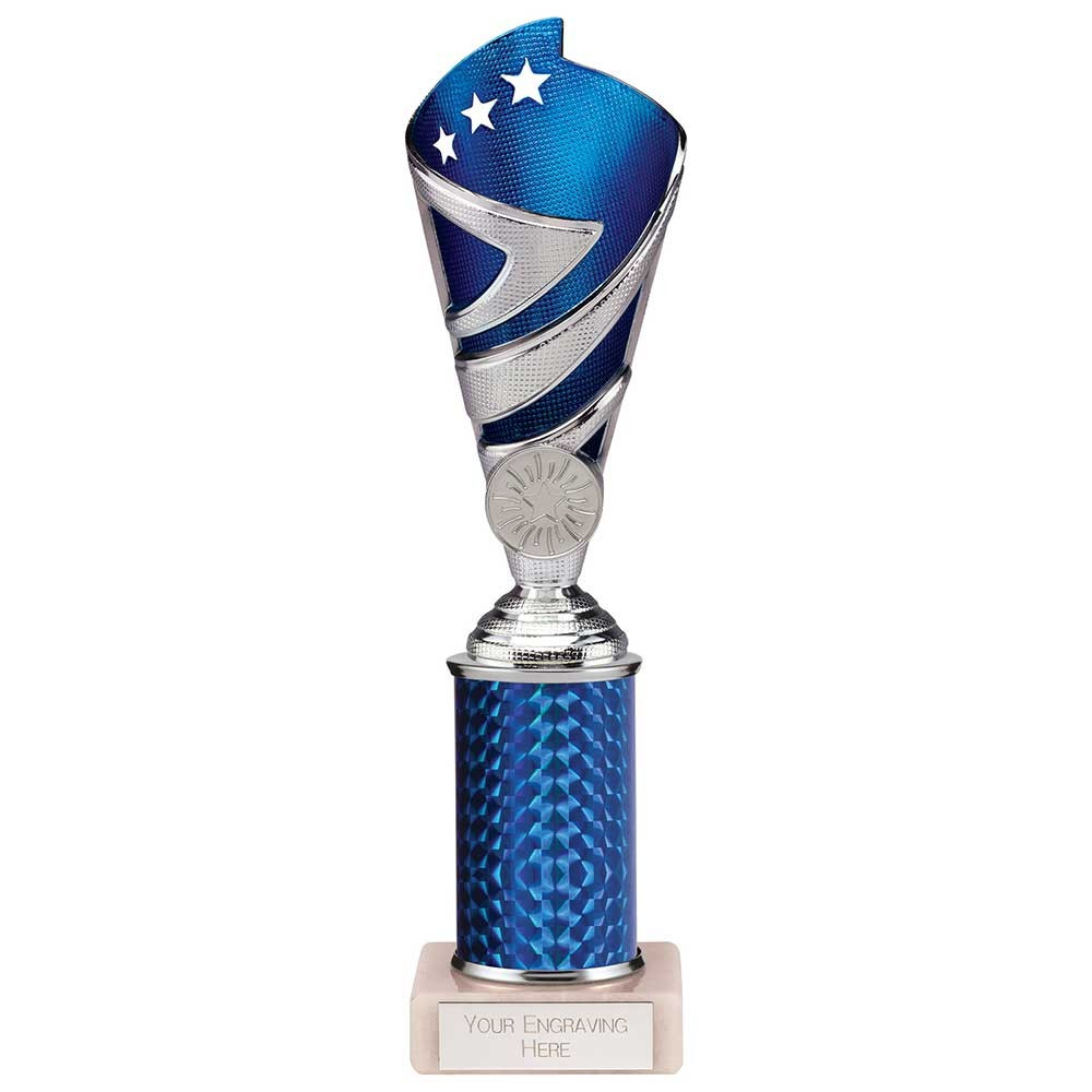 Hurricane Multisport Plastic Tube Cup Silver & Blue 