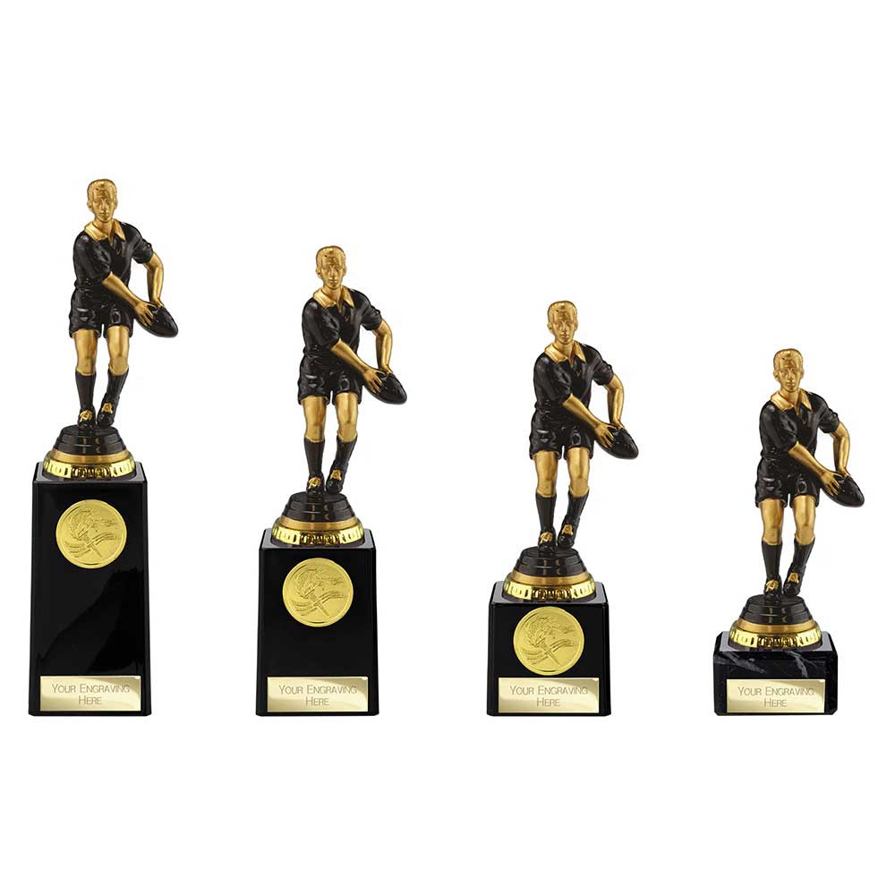 Cyclone Rugby Player Male Black & Gold 