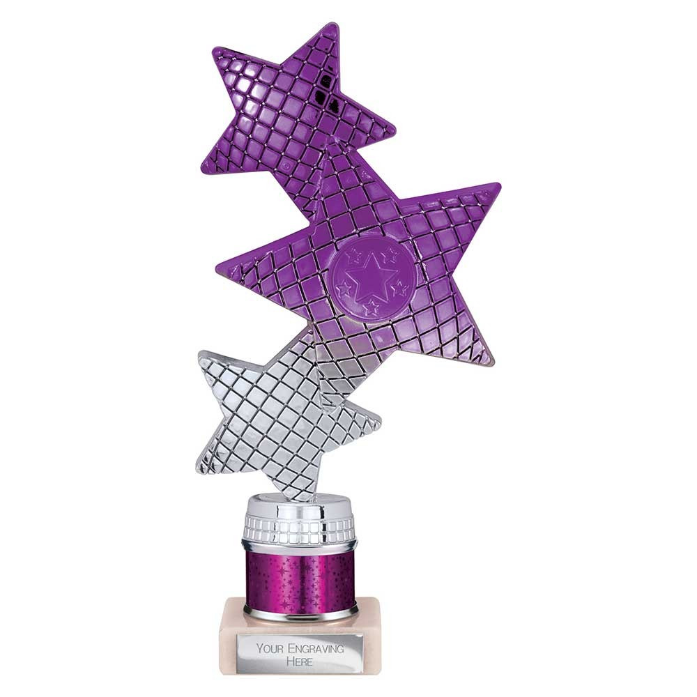 Trinity Star Multisport Tube Trophy Purple & Silver