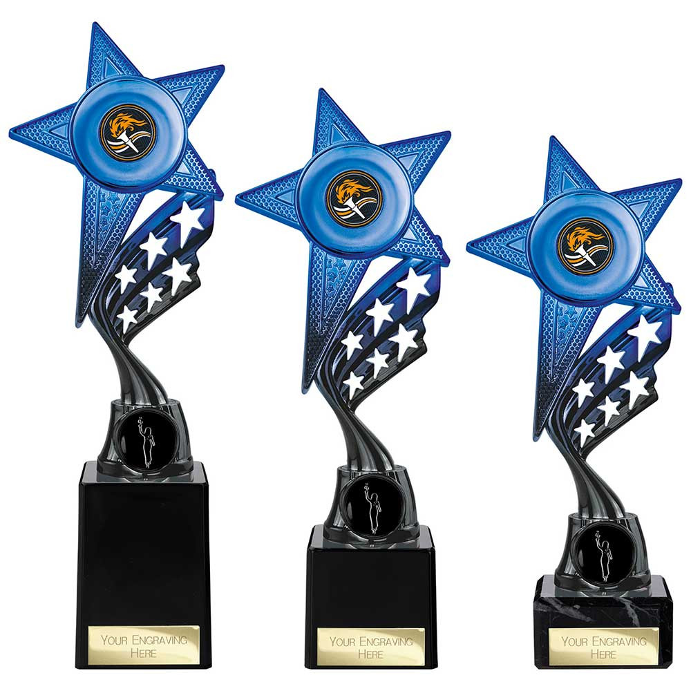 Innov8 Star Plastic Trophy Blue & Black