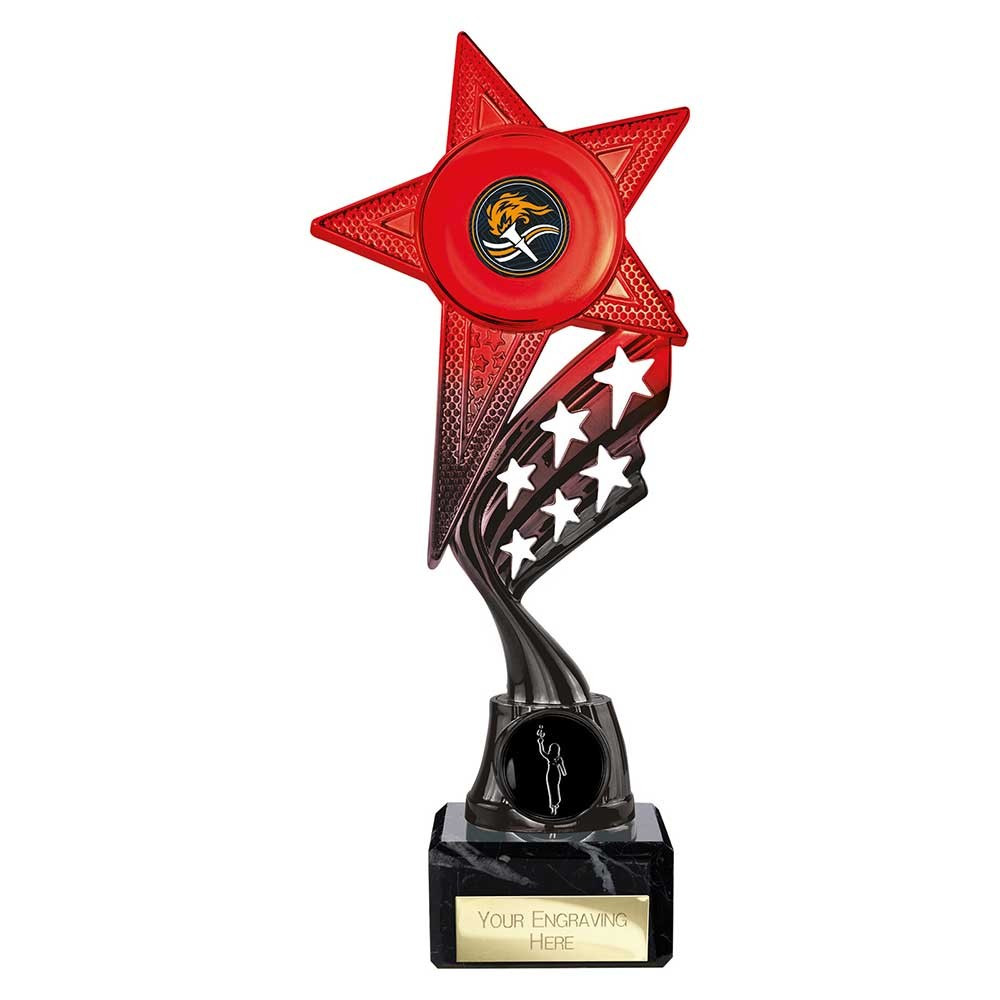 Innov8 Star Plastic Trophy Red & Black