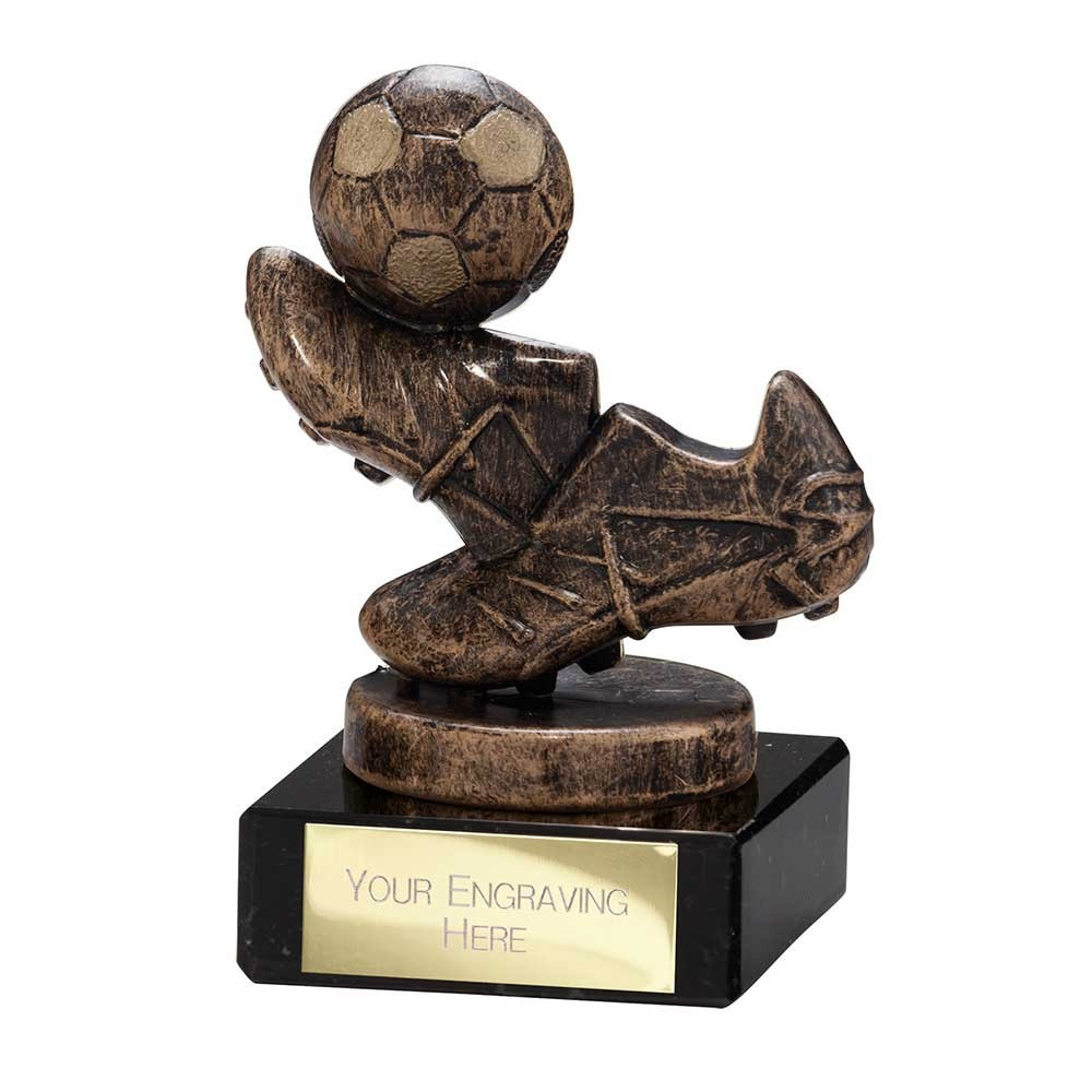 Agility Boot & Ball Football Trophy Bronze & Gold 