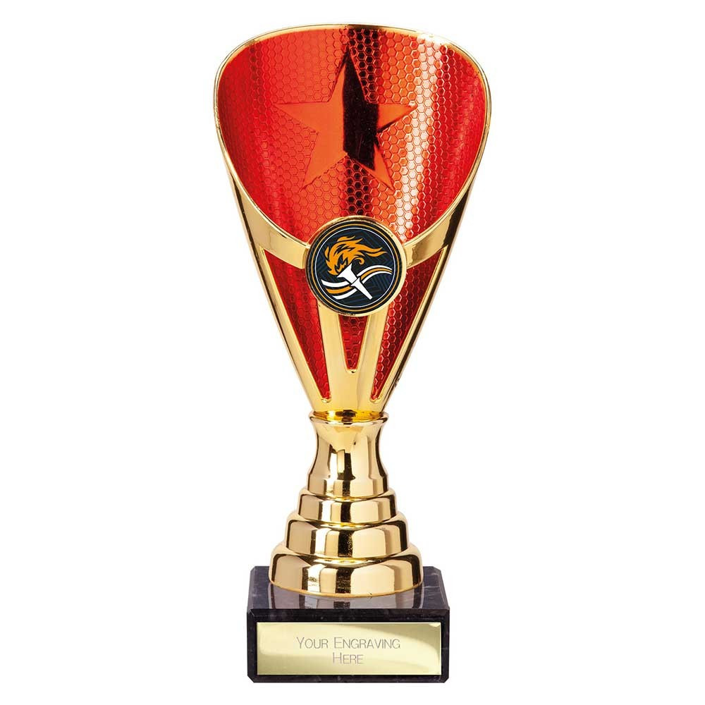 Rising Stars Premium Plastic Trophy Gold & Red