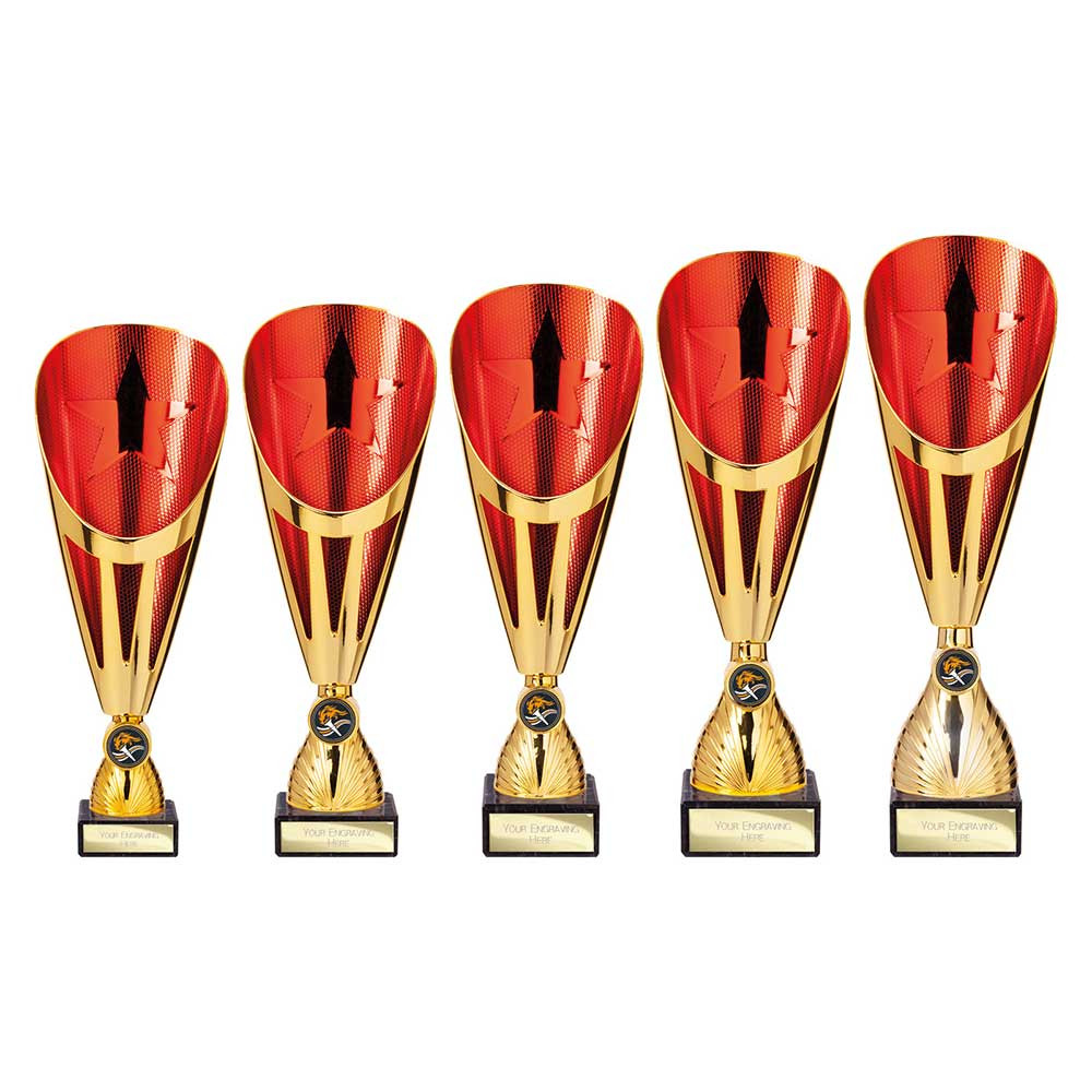 Rising Stars Deluxe Plastic Lazer Cup Gold & Red