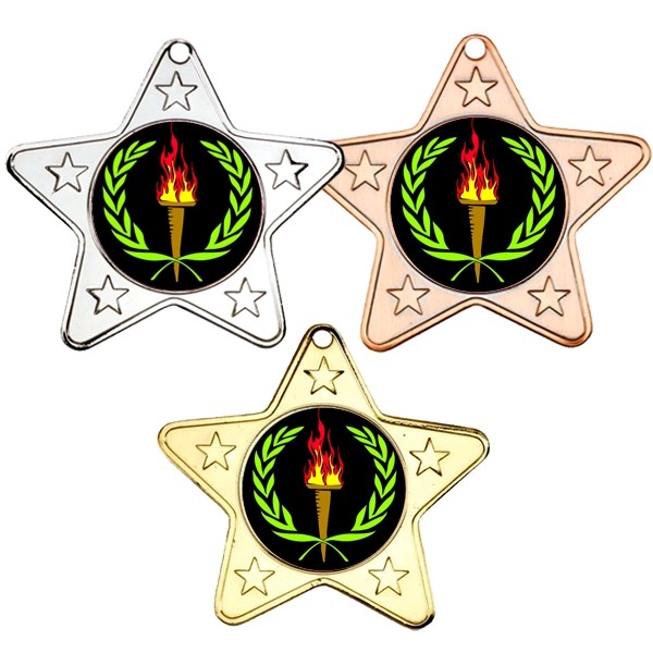 Victory Star Shaped Medals