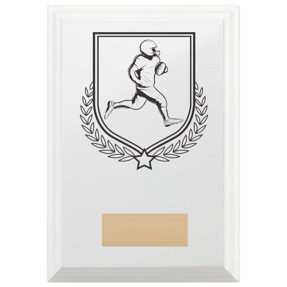 American Football Reward Plaque In Arctic White