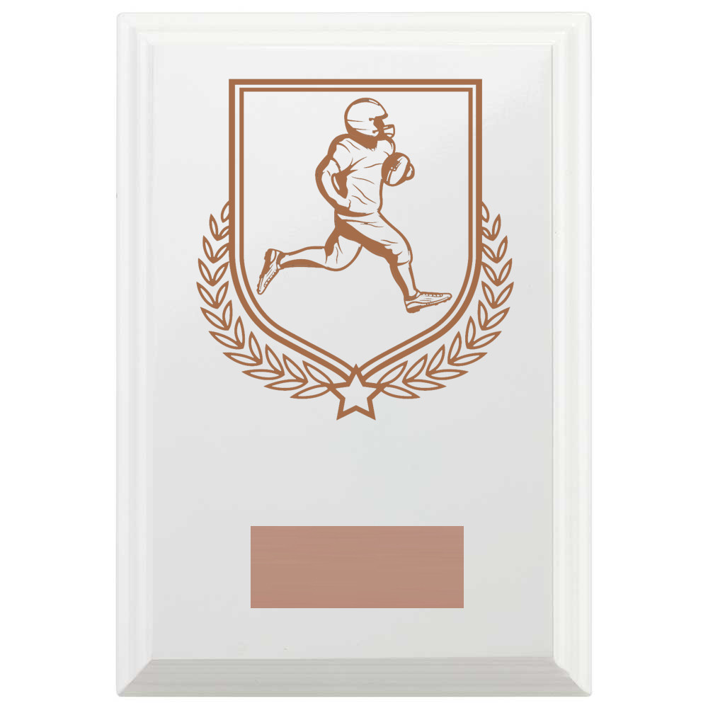 American Football Reward Plaque In Arctic White