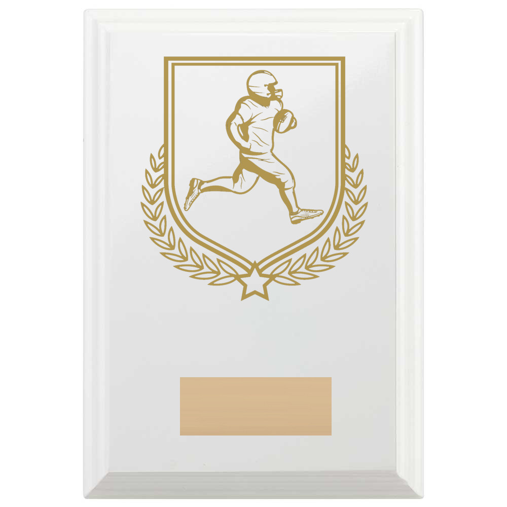 American Football Reward Plaque In Arctic White