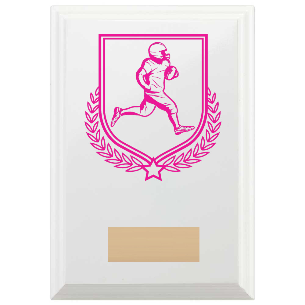 American Football Reward Plaque In Arctic White