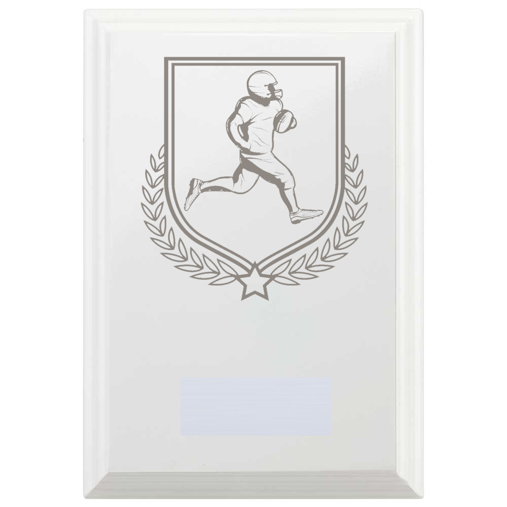 American Football Reward Plaque In Arctic White