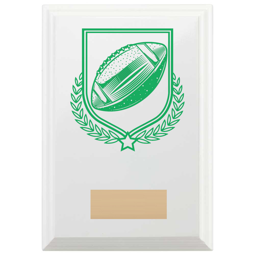 American Football Reward Plaque In Arctic White