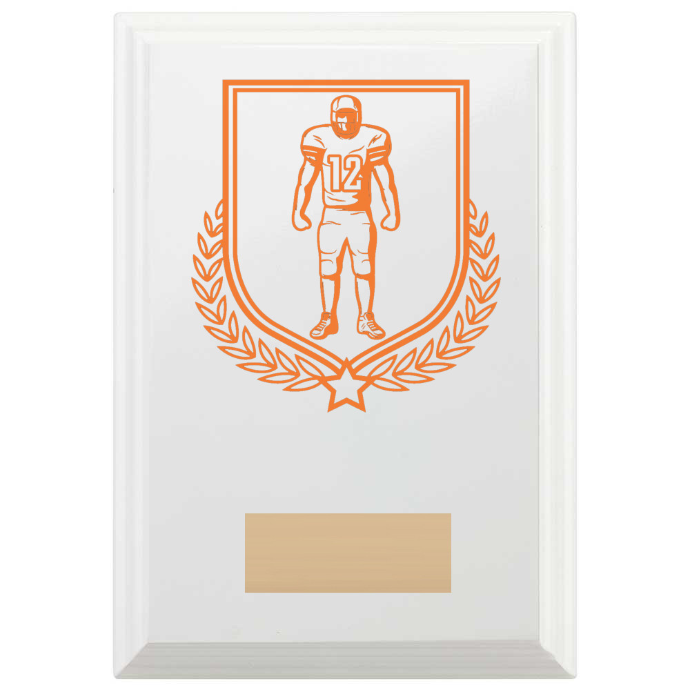 American Football Reward Plaque In Arctic White