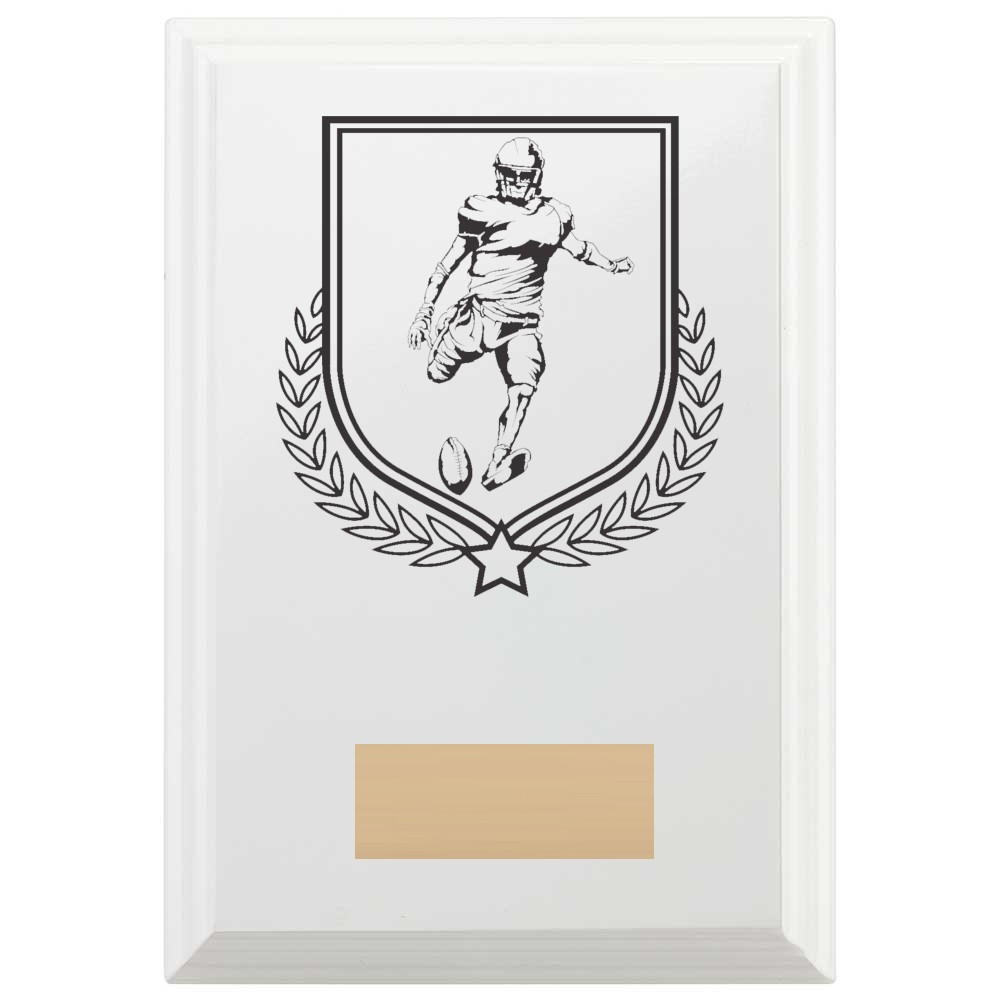 American Football Reward Plaque In Arctic White
