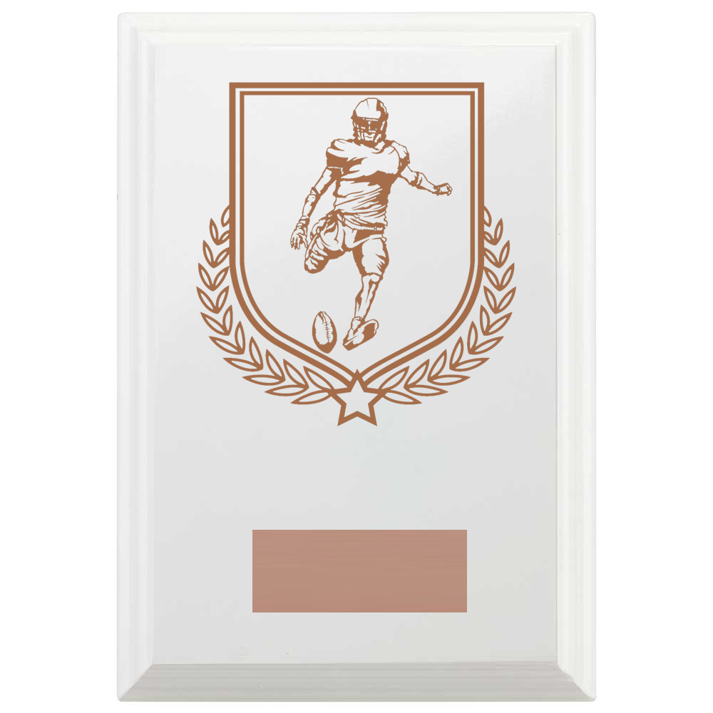 American Football Reward Plaque In Arctic White