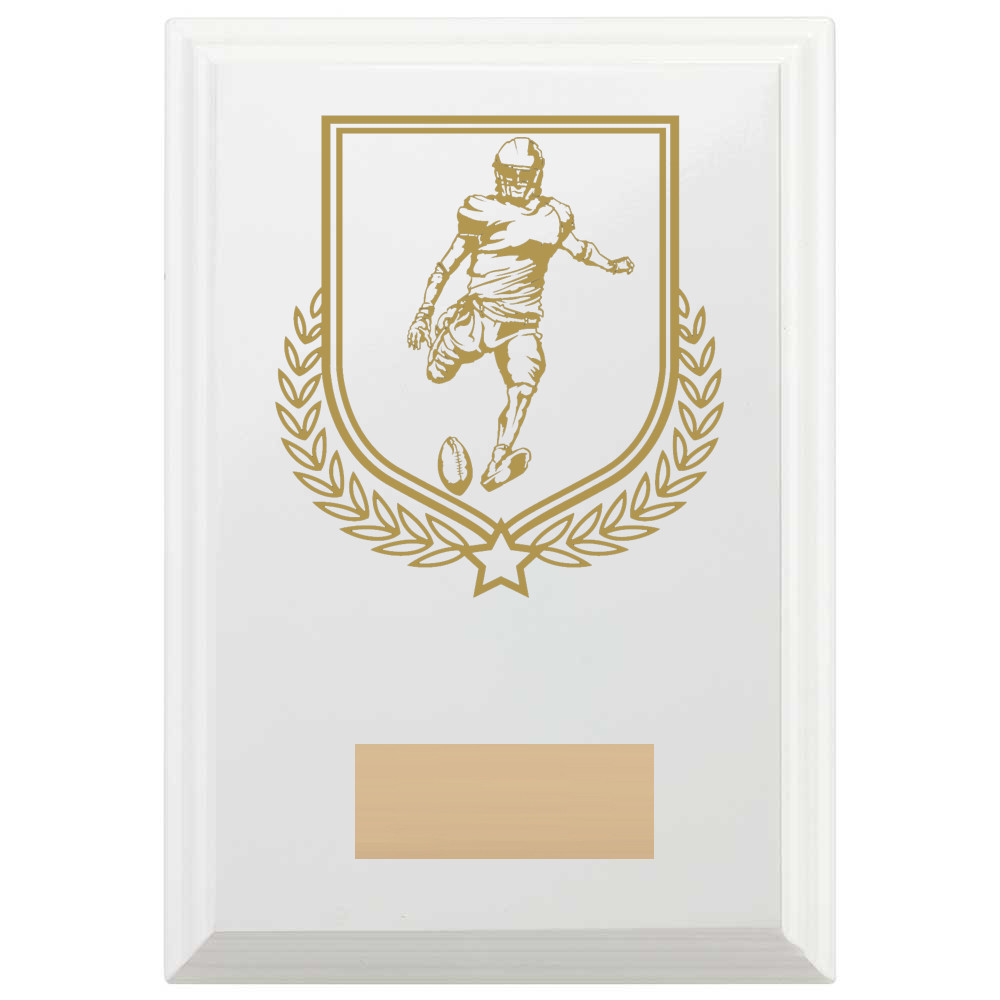American Football Reward Plaque In Arctic White