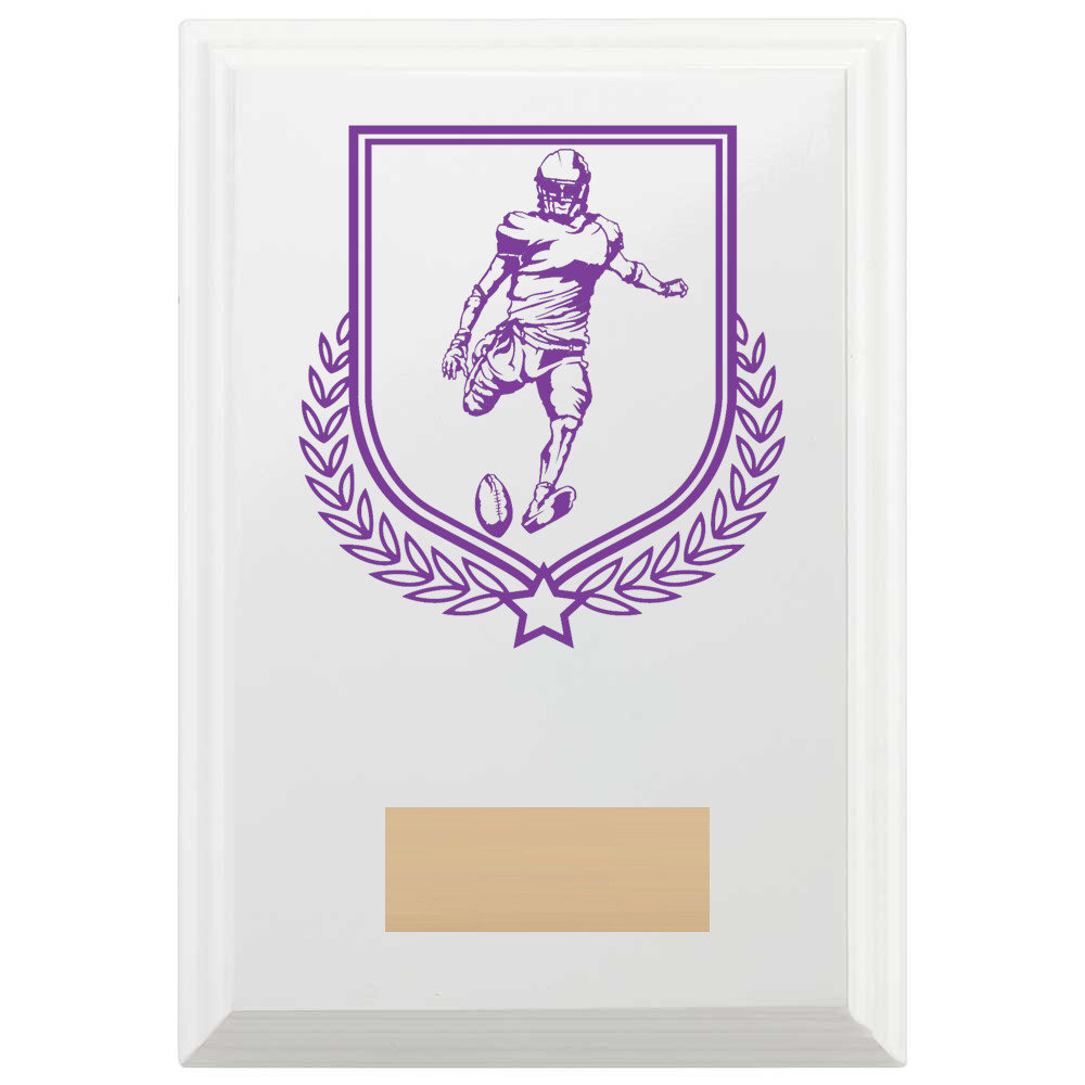 American Football Reward Plaque In Arctic White