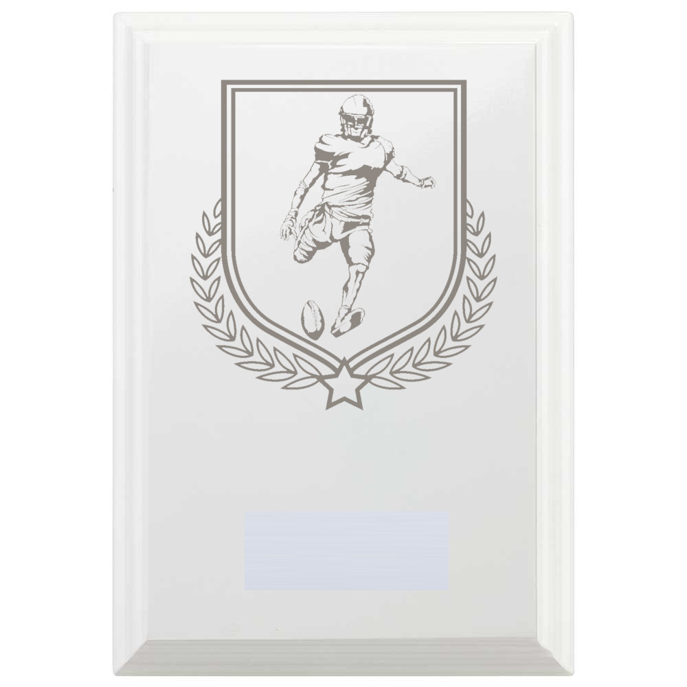American Football Reward Plaque In Arctic White