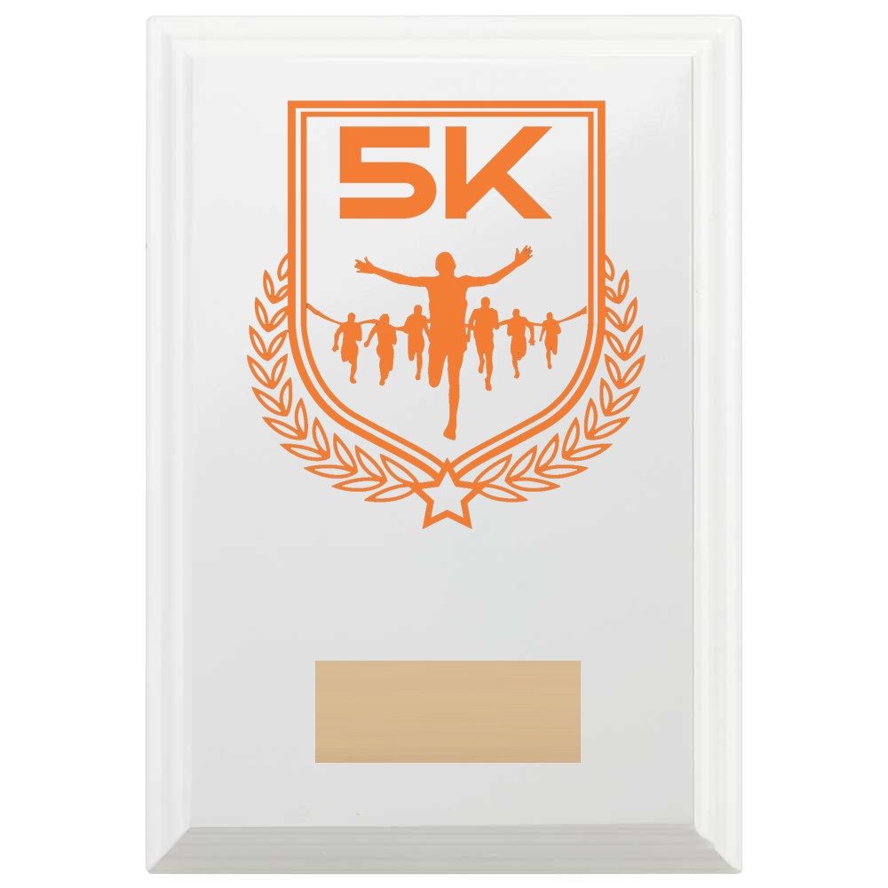 5K Run Reward Plaque In Arctic White