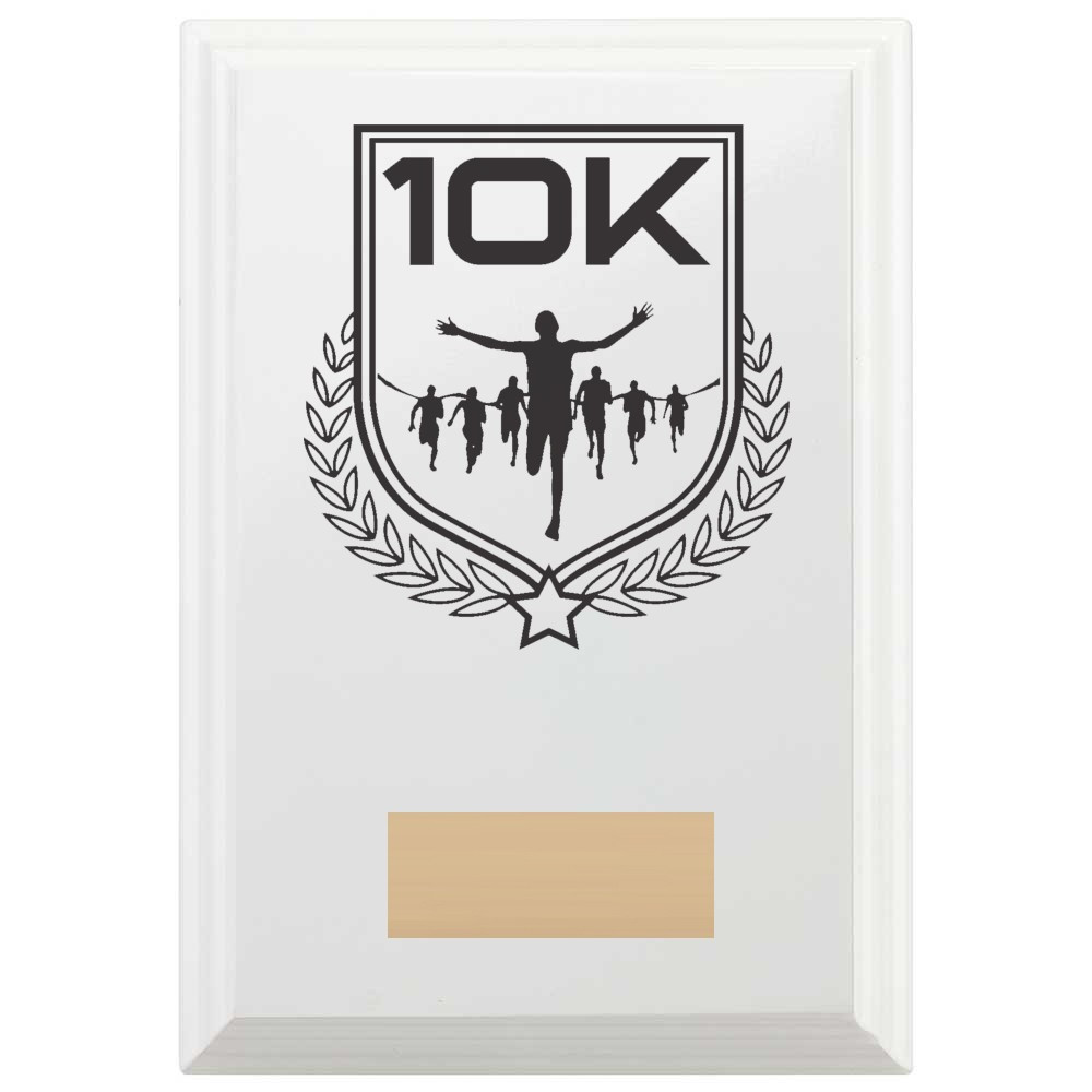 10K Run Reward Plaque In Arctic White