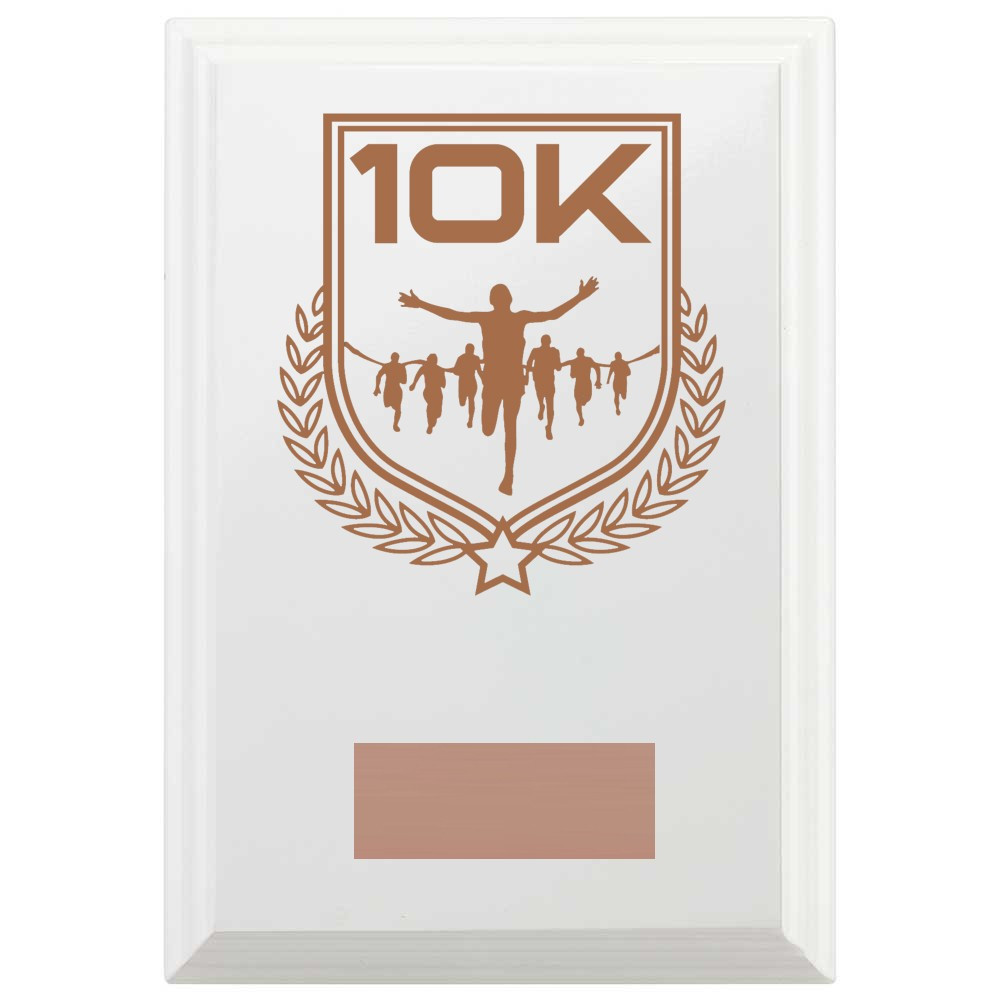 10K Run Reward Plaque In Arctic White