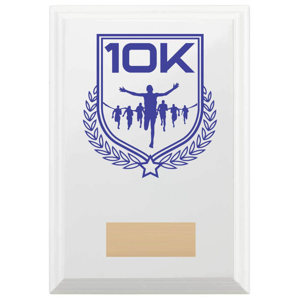 10K Run Reward Plaque In Arctic White