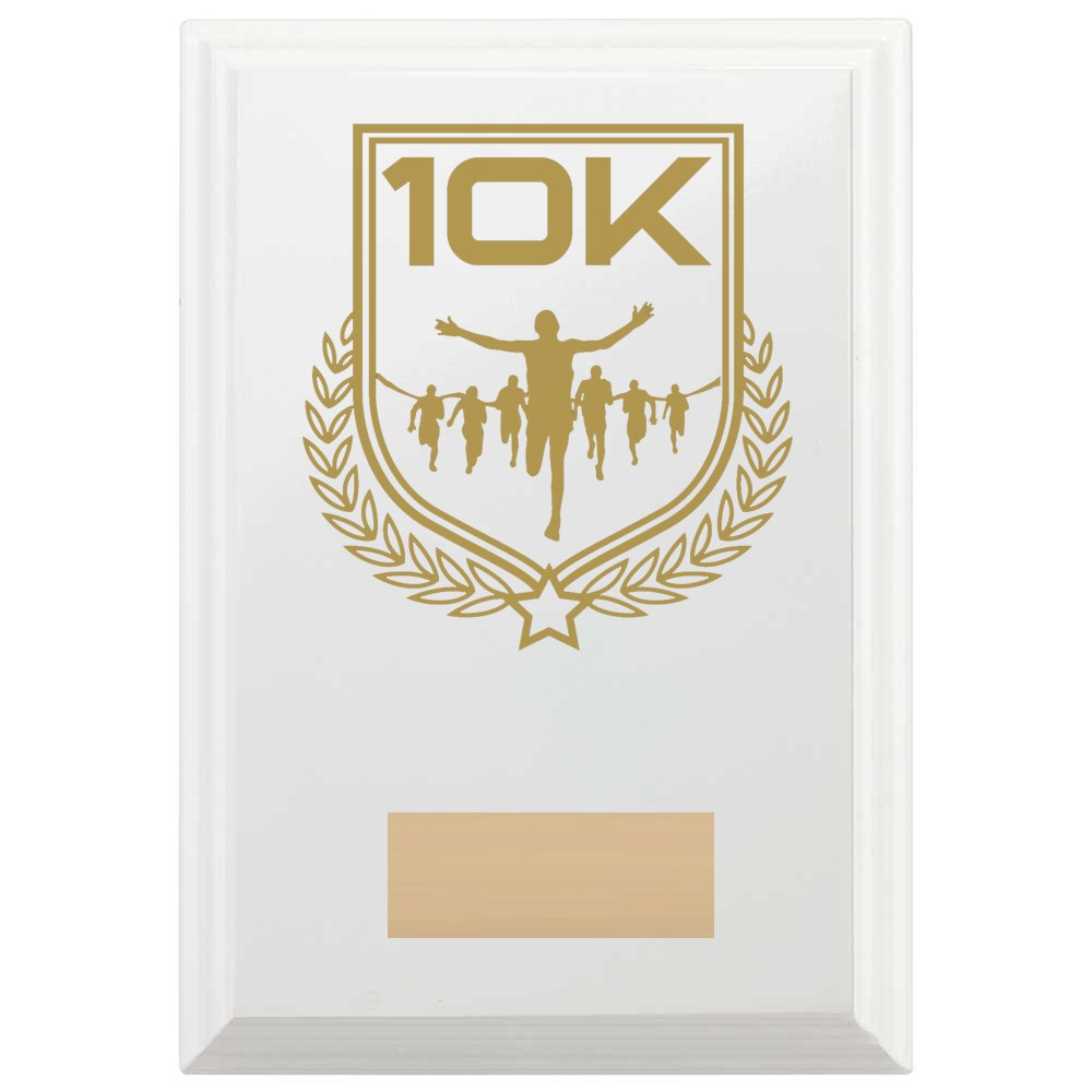 10K Run Reward Plaque In Arctic White