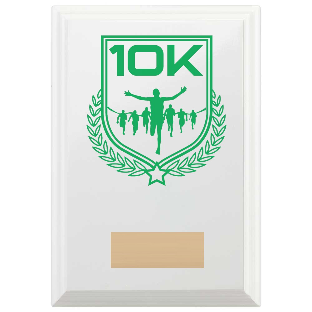 10K Run Reward Plaque In Arctic White