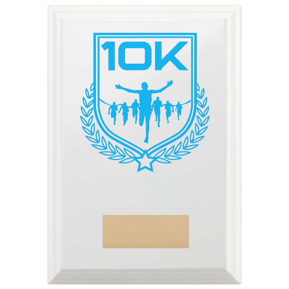 10K Run Reward Plaque In Arctic White