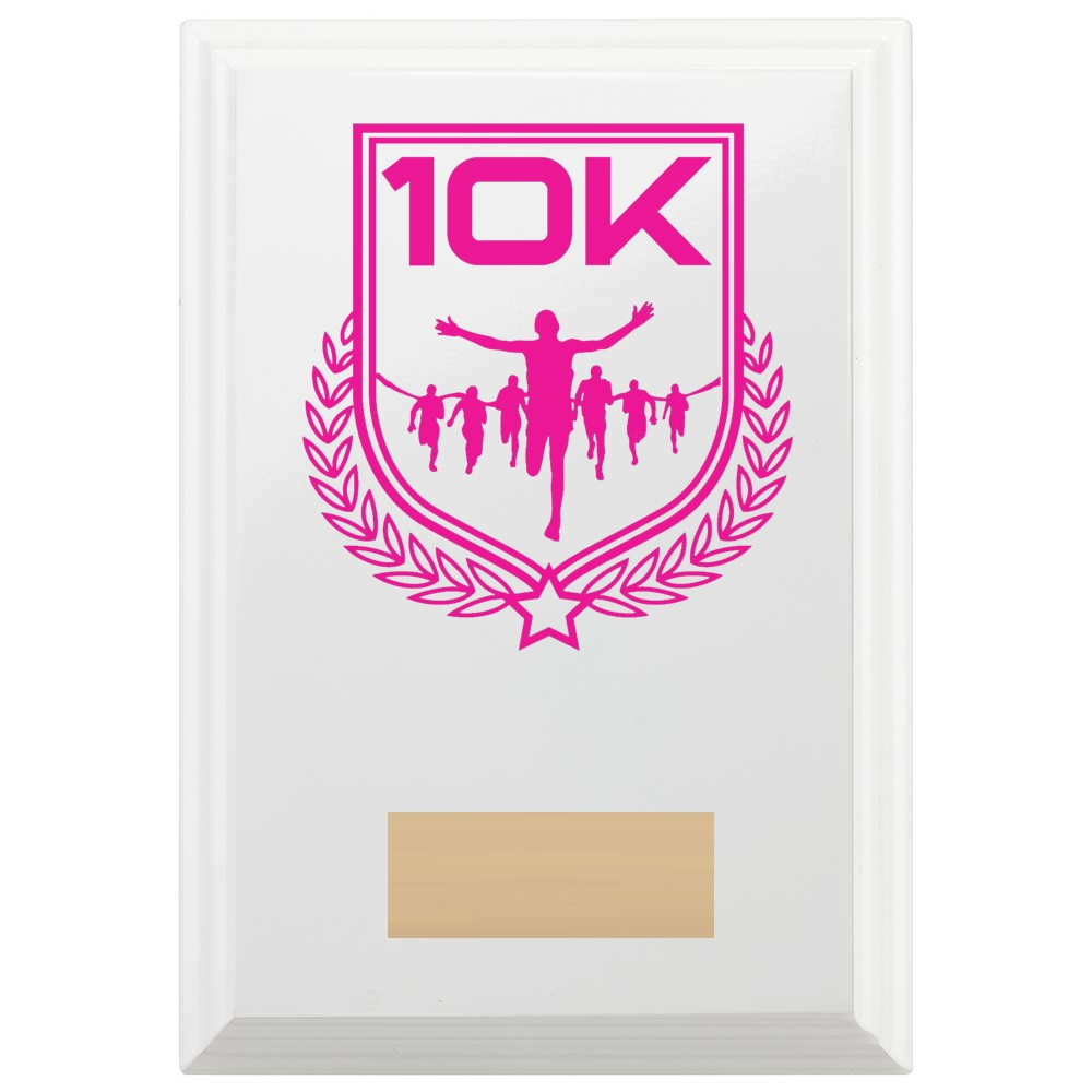 10K Run Reward Plaque In Arctic White