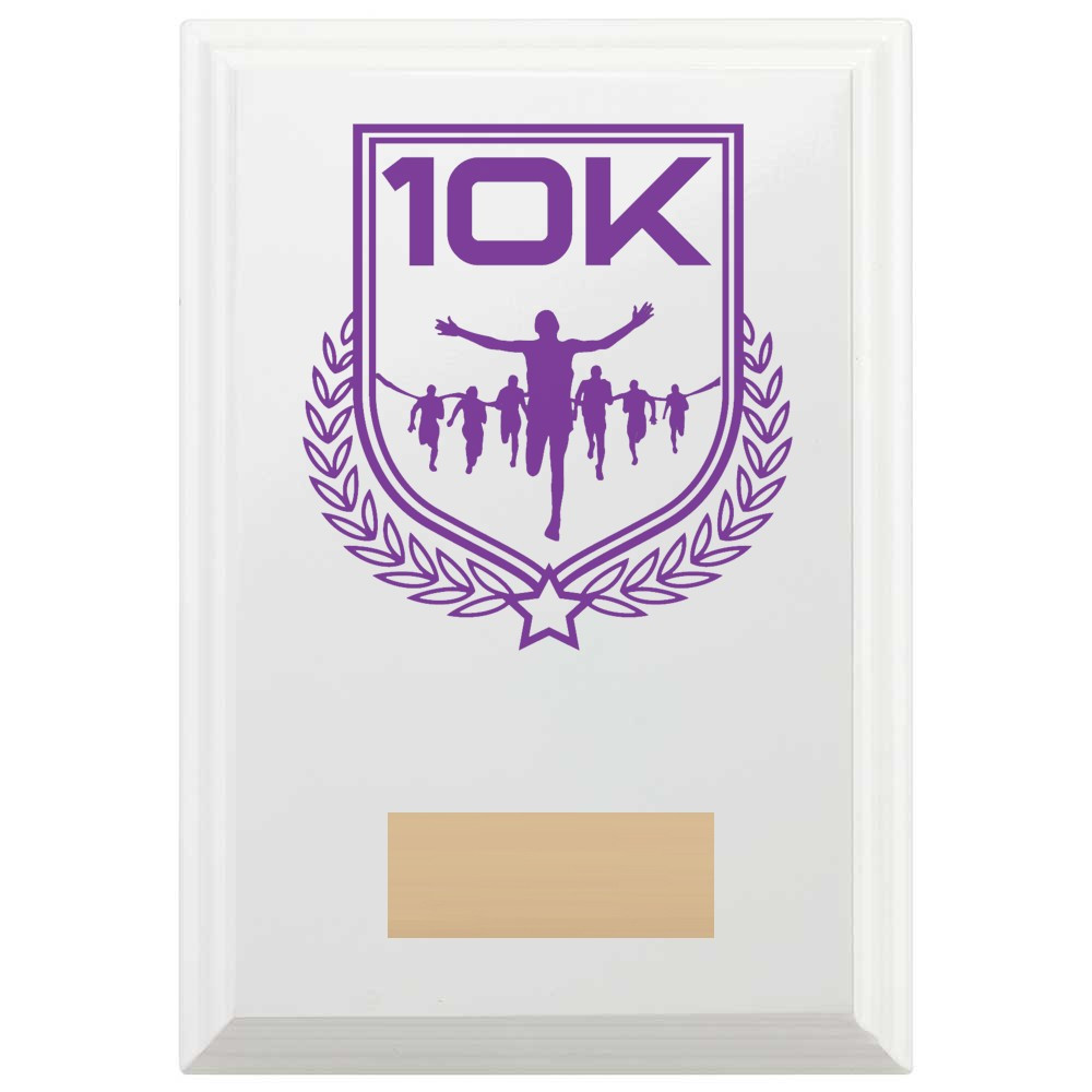 10K Run Reward Plaque In Arctic White