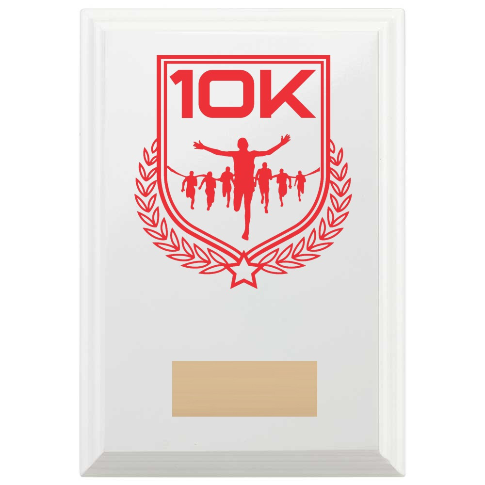10K Run Reward Plaque In Arctic White