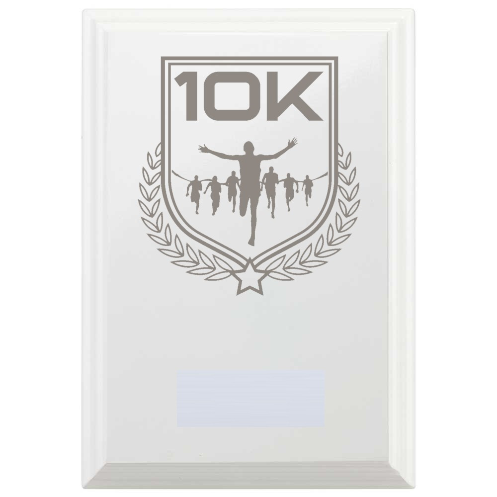 10K Run Reward Plaque In Arctic White