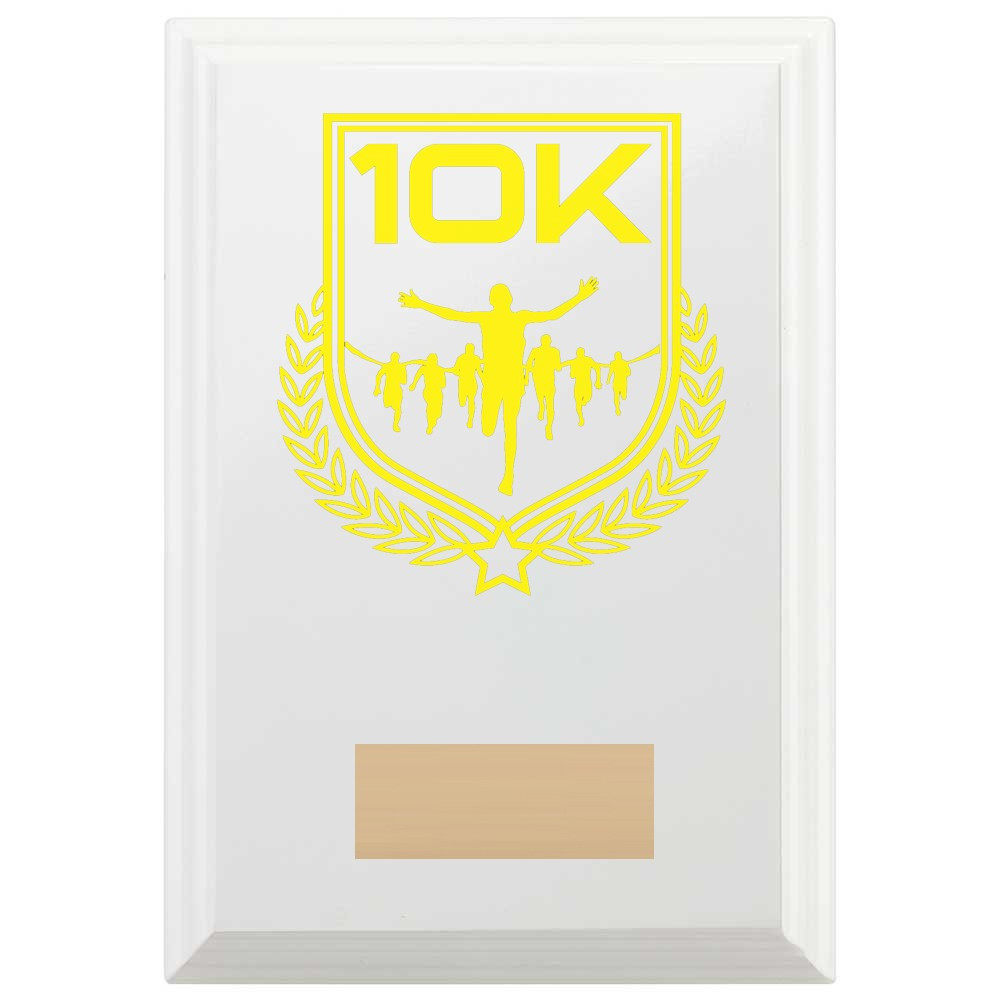 10K Run Reward Plaque In Arctic White