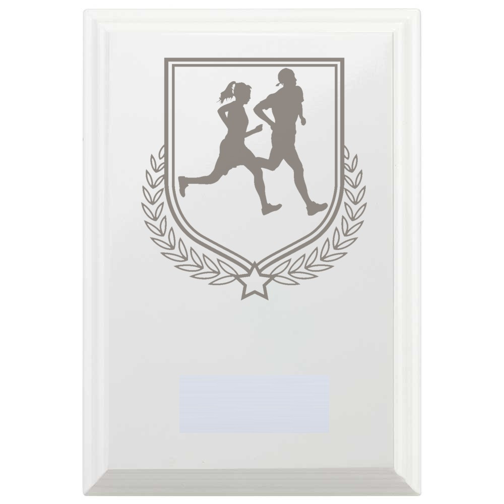 Running Reward Plaque In Arctic White