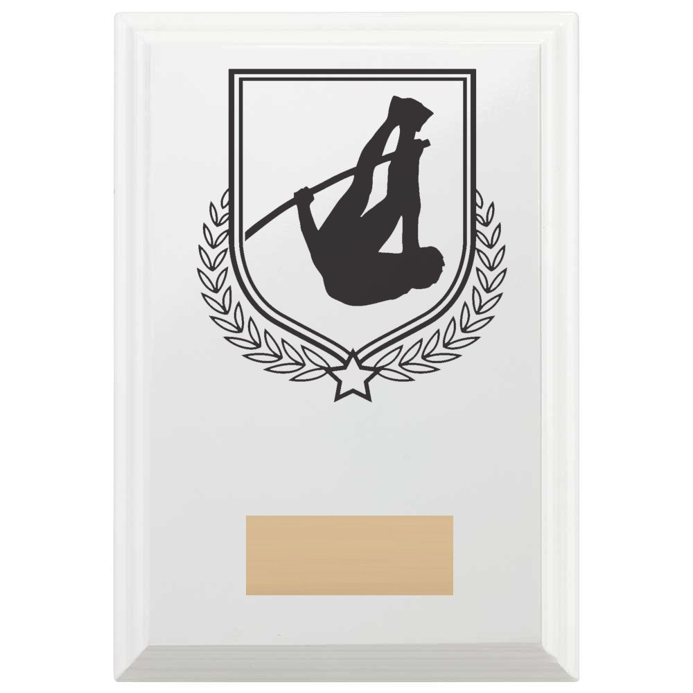Pole Vault Reward Plaque In Arctic White
