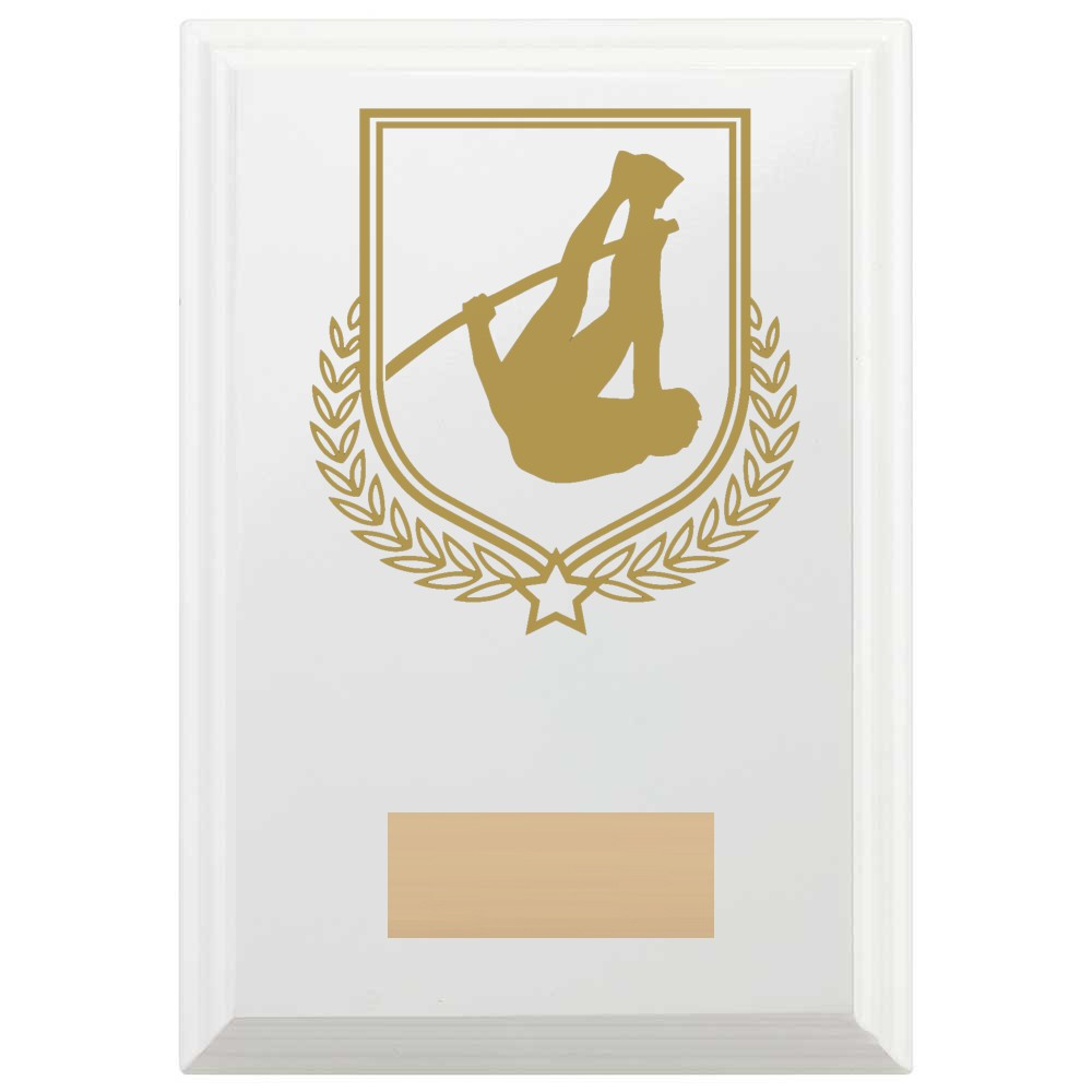 Pole Vault Reward Plaque In Arctic White
